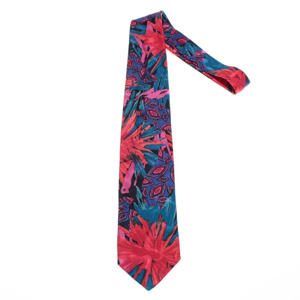 Italo Ferretti For Syd Jerome NWOT Neck Tie Abstract Print Silk Made in Italy